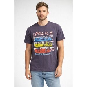 Lucky Brand The Police Synchronicity Graphic T-Shirt Mens Large Purple NWT